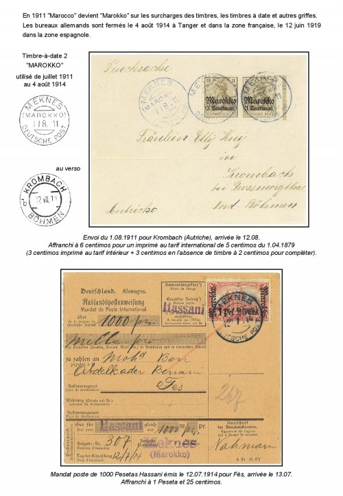 1292778202 Aulagnier Stéphane – Entiers postaux pour les bureaux allemand du Maroc