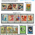 2501632186 Personnages des Dessins Animés dans les Timbres-Poste