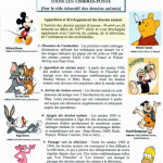 3082840421 Personnages des Dessins Animés dans les Timbres-Poste