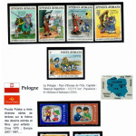 4248483389 Personnages des Dessins Animés dans les Timbres-Poste